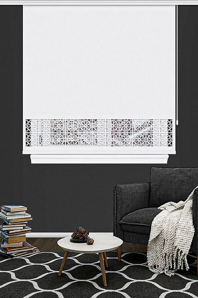 Noveva Home White Latex 117 Roller Blinds Kitchen Balcony Children's Room Bedroom Living Room