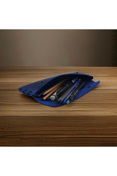 Mess collection Leather Pen Holder, Genuine Leather Small Pencil Case – Business, Office, School Accessories Holder