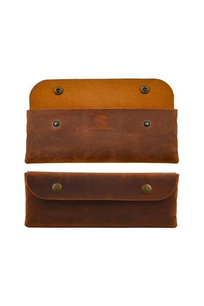 Mess collection Leather Pen Holder, Genuine Leather Small Pencil Case – Business, Office, School Accessories Holder