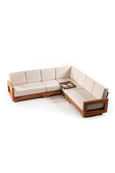 ReHome Milano İroko Köşe Koltuk Takımı | Bahçe Mobilya Takımı |