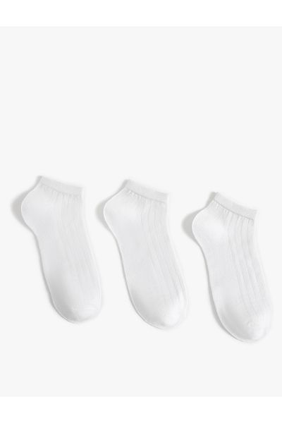 Koton Textured 3-Piece Booties Socks Set