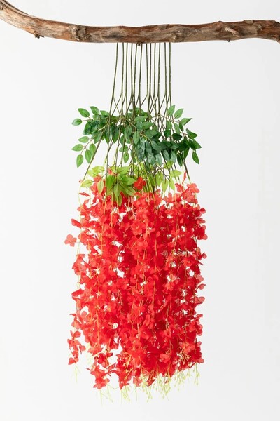 ledison 12'li Kırmızı Sarkan Akasya 100 cm Yapay