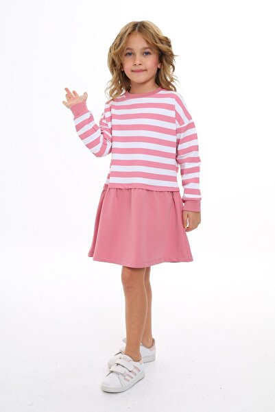 Toontoy Φόρεμα με ριγέ λαιμόκοψη για κορίτσια
