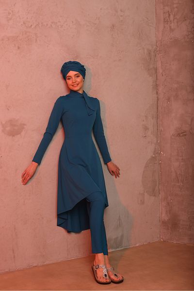 İYİBU 4-Piece Lycra Long Hijab Swimsuit – Stylish Elegant Design