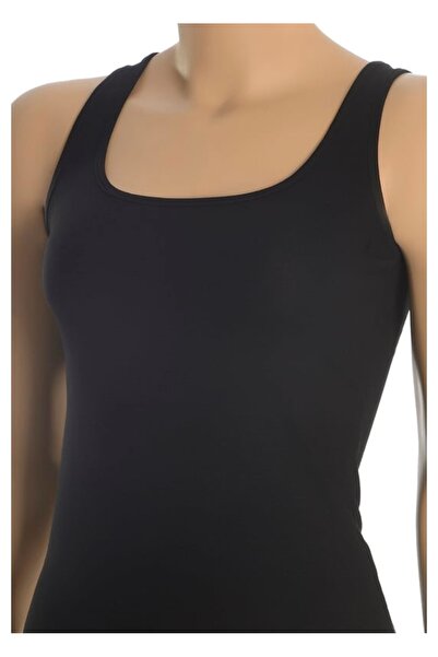 ELLA Γυναικείο Φανελάκι - Με Χοντρά Λουράκια (96% Βαμβάκι) Μαύρο