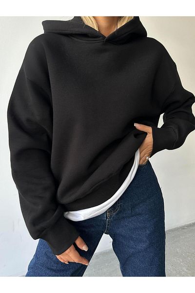 mydukkan.co Black Hooded Sweatshirt