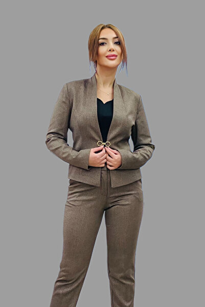 Ekol Jachetă cu model pește cu spatele în vârf și închidere frontală 1257-24K