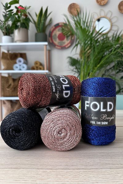 FOLD Πολυτελές 100% γυαλιστερό κορδελάκι - Φωτεινός χρυσός κασσίτερος κλωστή