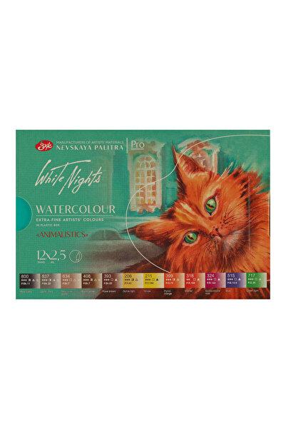 ST. PETERSBURG White Nights Extra-Fine Tam Tablet Plastik Kutu Sulu Boya Seti...