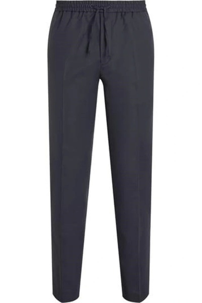 Calvin Klein Erkek Hafif Pamuklu Kumaş İp Bağlamalı Jogger Mavi Pantolon K10K113934-CHW