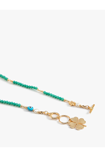 Koton Nazar Boncuklu Kolye Yonca Charm Detaylı