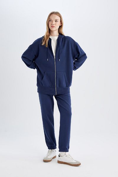 DeFacto Χοντρό Jogger Sweatpants - Ελαστική μέση, ίσιο ψηλό ύψος S7370az24wn