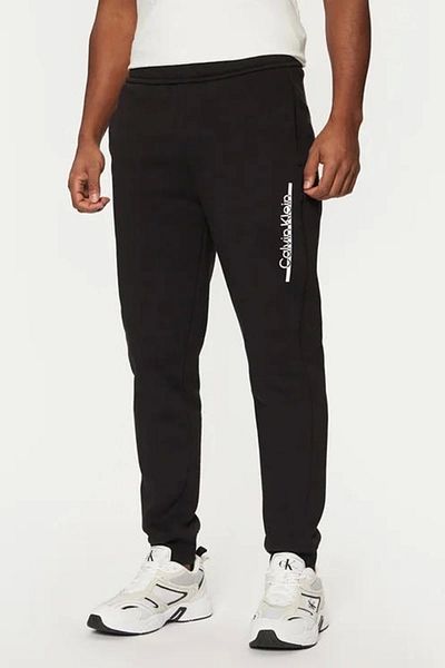 Calvin Klein Men's Black Logo Slim Fit Sweatpants