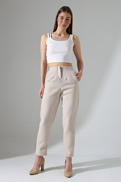 Gugus Trend Model Women's Stamped Trousers - Masculine/Carrot