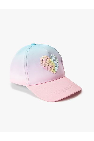 Koton Tie-Dye Patterned Cap Hat - Sequin-Sequin Embroidered