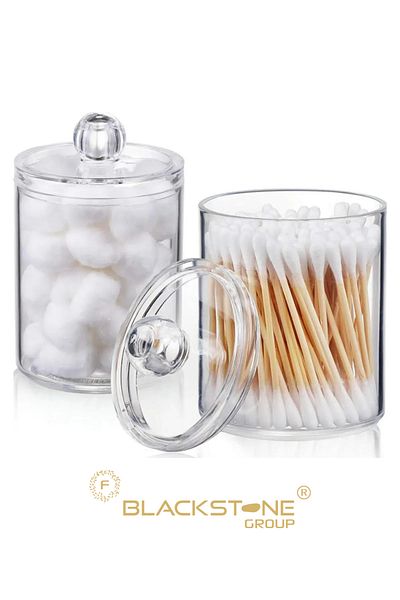 F BLACKSTONE 2 Pcs Bathroom Organizer Ear Cotton Covers Cotton Flossing Cotton Holder and Makeup Organizer Organizer