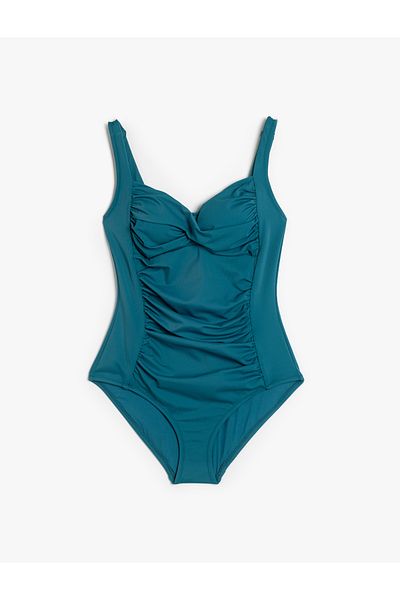 Koton Costum de baie cu decolteu inima cu detaliu drapat