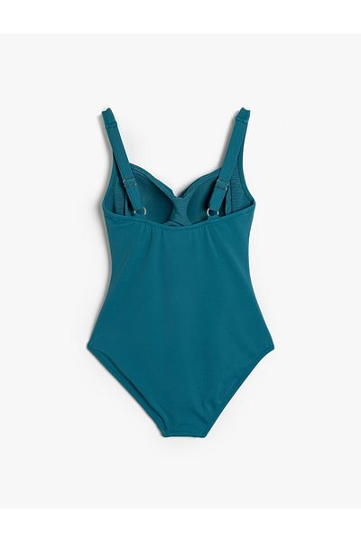 Koton Costum de baie cu decolteu inima cu detaliu drapat