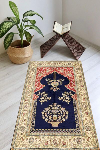 Carmine Carpet Ψηφιακή τυπωμένη αντιολισθητική βάση προσευχής