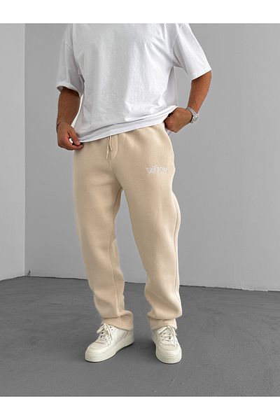 BYBASICMAN California Embroidered Beige Tracksuit - Ke-5002