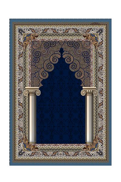 Carmine Carpet Ψηφιακή τυπωμένη αντιολισθητική βάση προσευχής