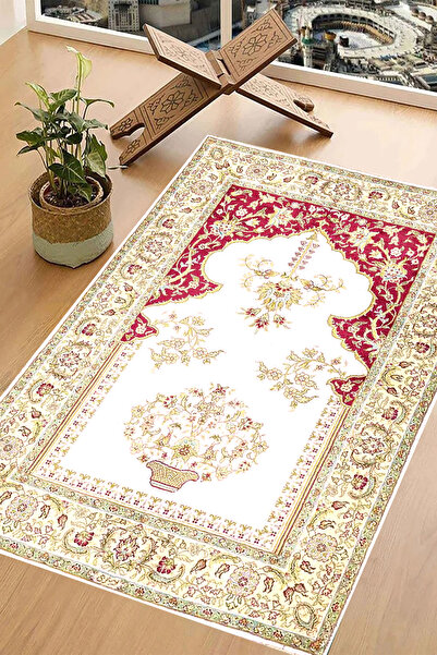 Carmine Carpet Digital Printed Washable Non-Slip Base Prayer Rug