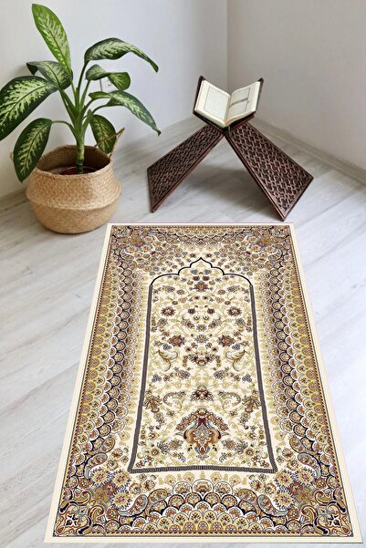 Carmine Carpet سجادة صلاة بقاعدة مطبوعة رقمية وقابلة للغسل وغير قابلة للانزلاق