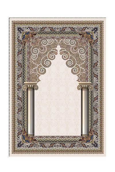 Carmine Carpet Digital Printed Washable Non-Slip Base Prayer Rug
