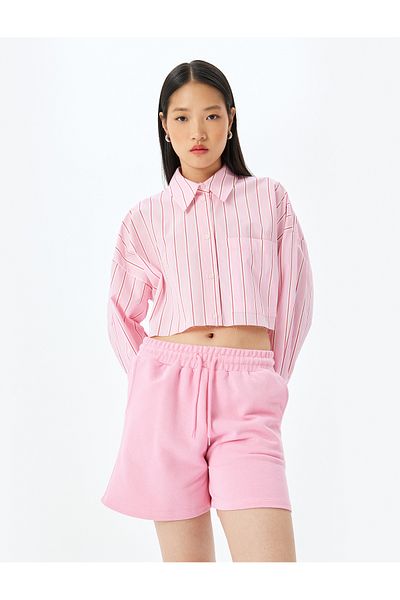 Koton Comfortable Fit Shorts with Pocket Detail and Lace-Up Waist