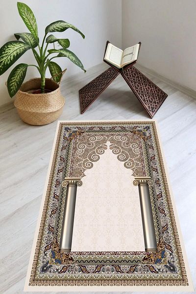 Carmine Carpet Digital Printed Washable Non-Slip Base Prayer Rug