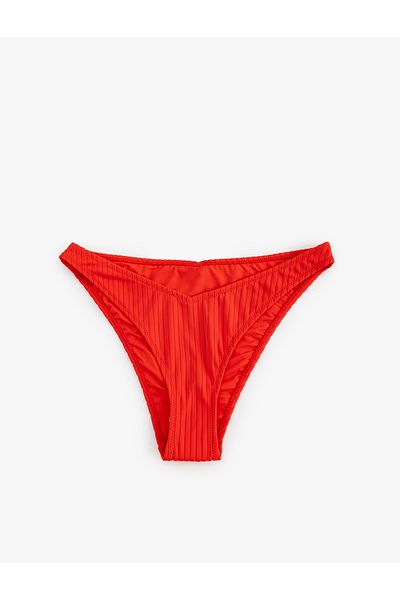 Koton Textured Asymmetrical Waist Bikini Bottom