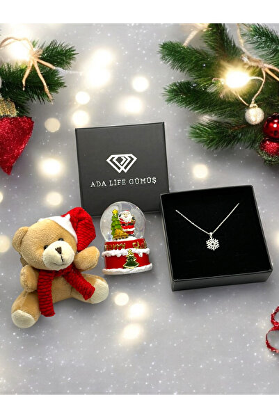 ADA LİFE GÜMÜŞ 925 Ayar Gümüş Kar Tanesi Renkli Taşlı YILBAŞI PAKETİ