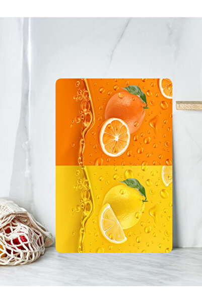 FatiFat Glass Cutting Board and Presentation Board |   Lemon and Orange Patte...