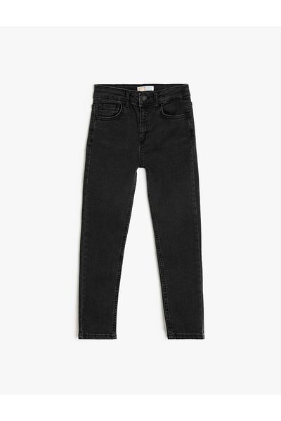 Koton Cotton Jeans with Pocket Detail and Button Detail