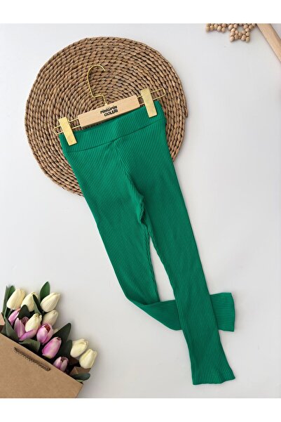 Minigimin Cicileri Colanți verzi cu nervuri flexibile pentru fete - Cicileri ...