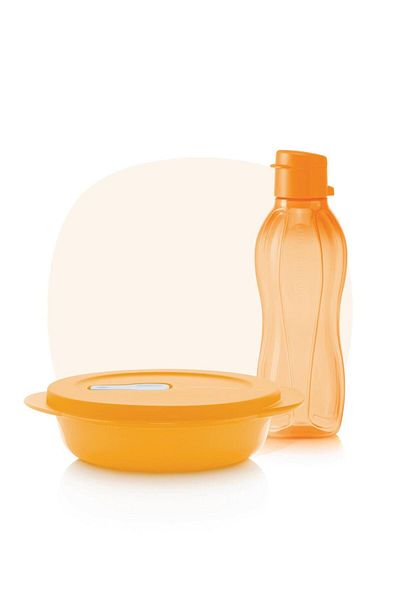 Tupperware Orange with Me at Every Moment Set of 2