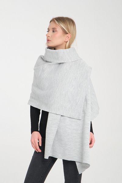 Wega Moda Plain Knitwear Knit Shoulder Shawl, Women's Stylish Comfortable Winter Shoulder Shawl, Shoulder Accessory, Puffy Scarf Shoulder Shawl