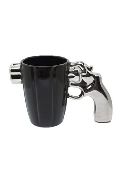 evimdeyokyok Metallic Gun Design Mug