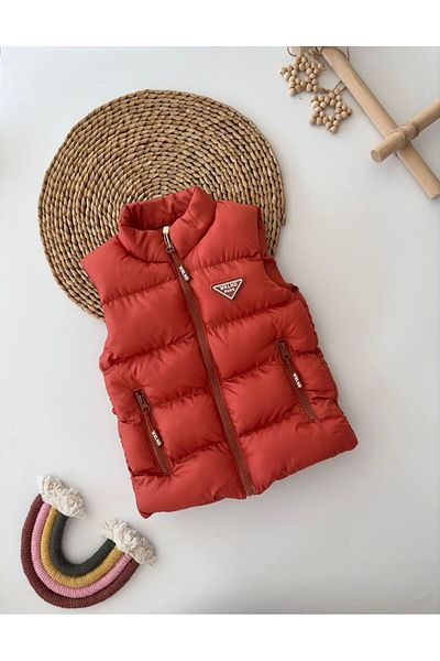 Minigimin Cicileri Унисекс пухен елек My Little One's Paris - Slim Fit - Cinnamon