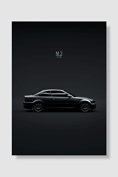 Genel Markalar 2005 BMW M3 E46 Coupe Araba Poster Çerçevesiz Yüksek Kalite Ar...