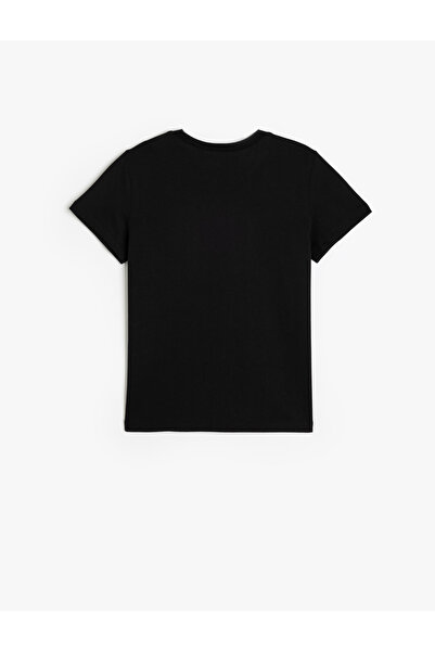 Koton Μπλουζάκι με κοντό μανίκι με λαιμόκοψη με στάμπα Skateboard