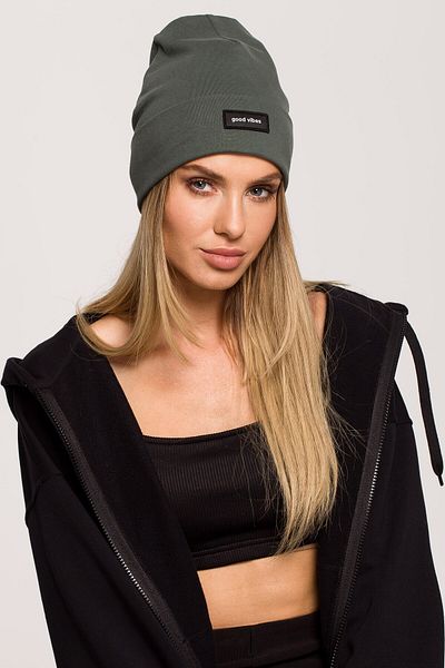 Made of Emotion Unisex čepice s kulichem s nášivkou "Good Vibes".