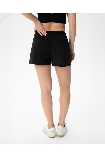 Ayma Active Black Women's Mini Pocket Lace-Up Modal Shorts