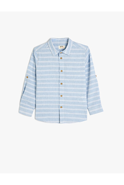 Koton Gömlek Uzun Kollu Düğmeli Pamuklu