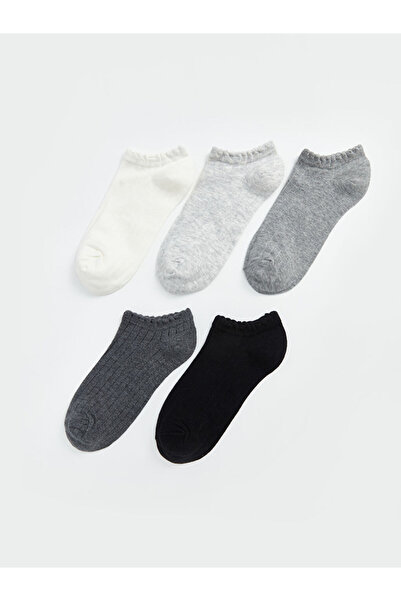 LC Waikiki Дамски чорапи до глезена LCW DREAM в цвят екрю, 5 броя