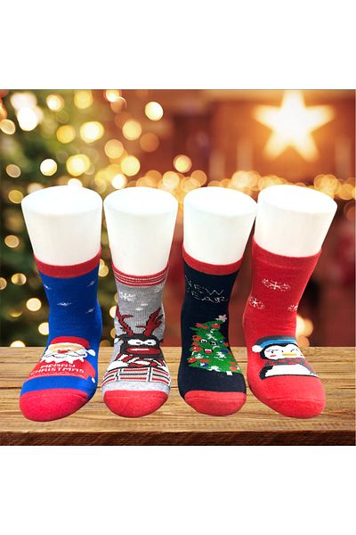 idsshop Коледен комплект от 4 кърпи и детски чорапи за Нова година - Нов сезон 2025