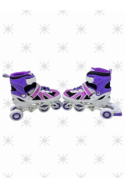 Duman Skates Adjustable 2+1 Lighted Metal Body Practice Skates