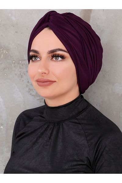 Differenza Dark Plum Sandy Wrapped Bonnet