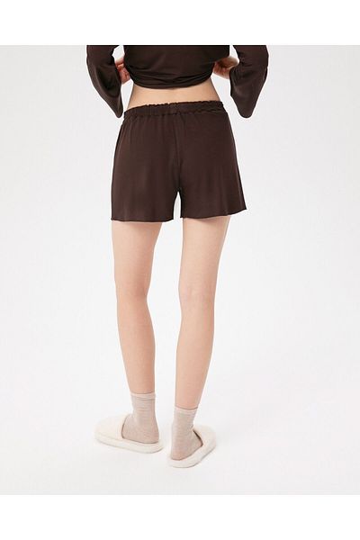 Ayma Active Ecovero ™ Viscous Brown Women's Pajamas Boxer Shorts - Drawstring
