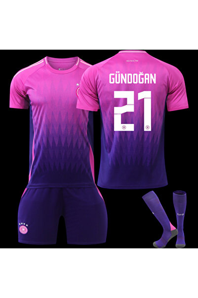 Alaturka Mix Almanya Euro 2024 İlkay Gündoğan 21 Deplasman Çocuk Forması 3 Lü...